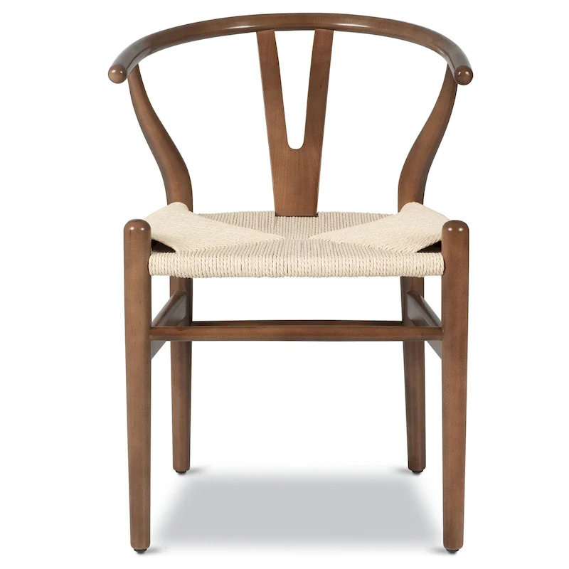 Poly & Bark Weave Chair - Solid Wood with Woven Seat