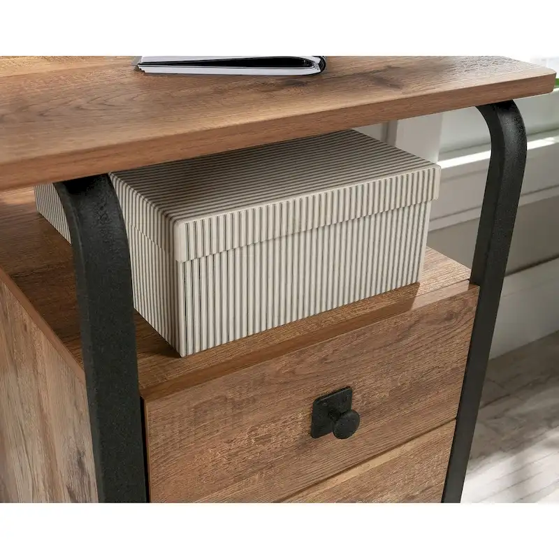 Station House Desk Etched Oak