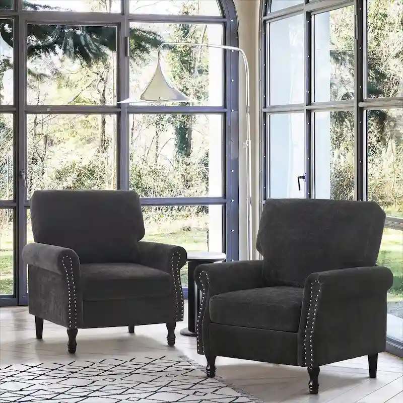 Upholstered Accent Armchair with Nailhead Trim