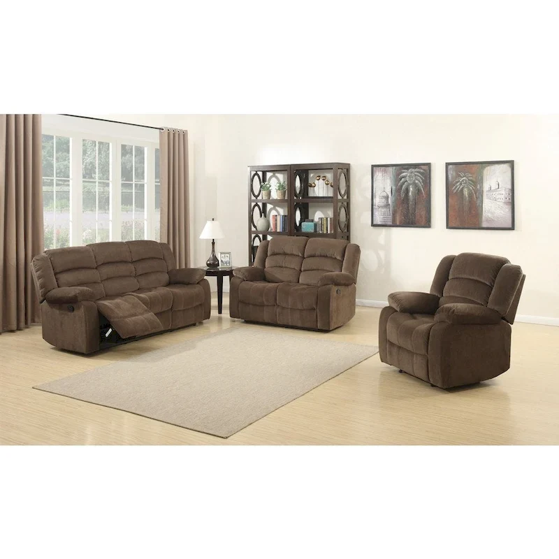 Shademill 3-piece Brown Reclining Living Room Set