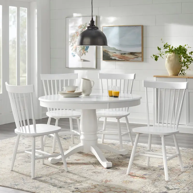 Kale 5-piece White Dining Set