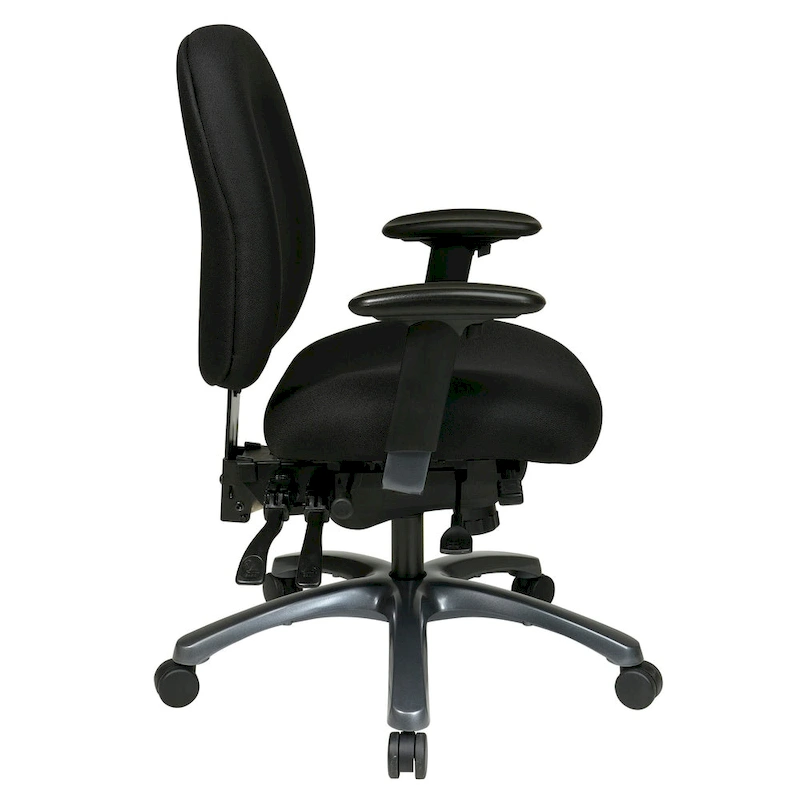 Multi-Function Mid-Office Chair with Seat Slider and Titanium Finish Base