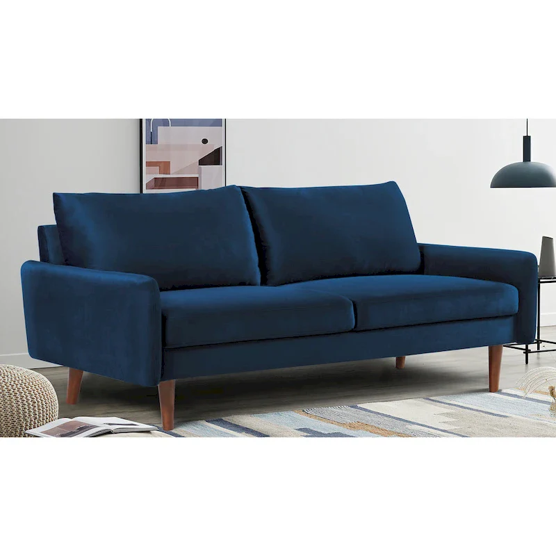 70W Tapered-Leg Velvet Sofa