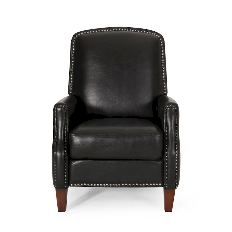 Cavanaugh Upholstered Pushback Recliner with Nailhead Trim by Christopher Knight Home