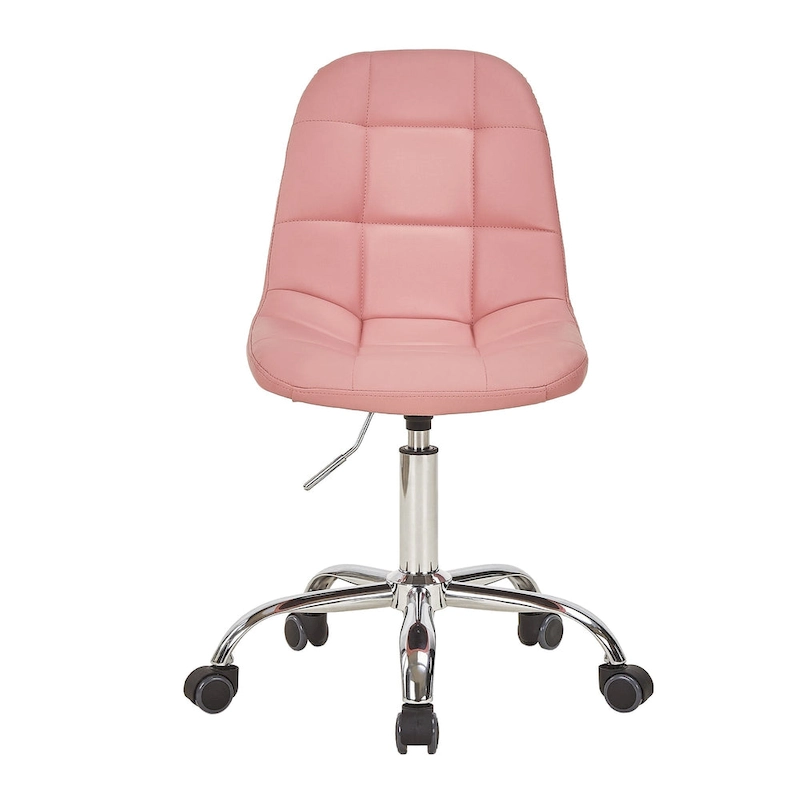 Javlergo Armless Home Office Chair, Height Adjustable Computer Desk Chair with Wheels