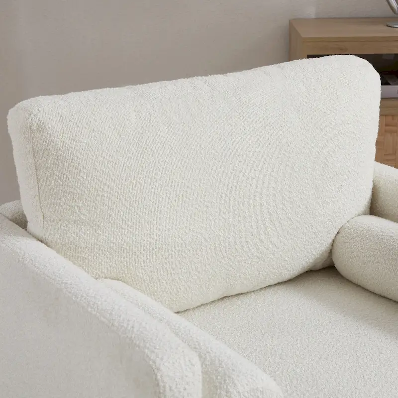 35.4 W Modern Reading Chair,Upholstered Accent Chair with Pillows and Wood Legs