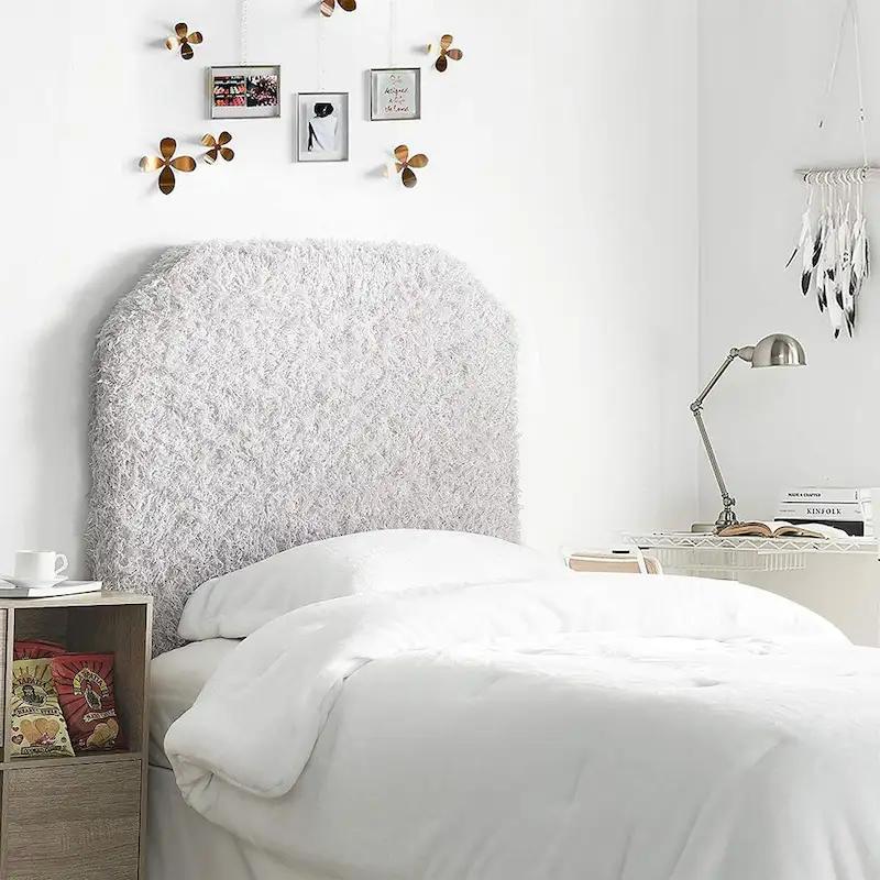 College Headboard with Legs - Plush Texture