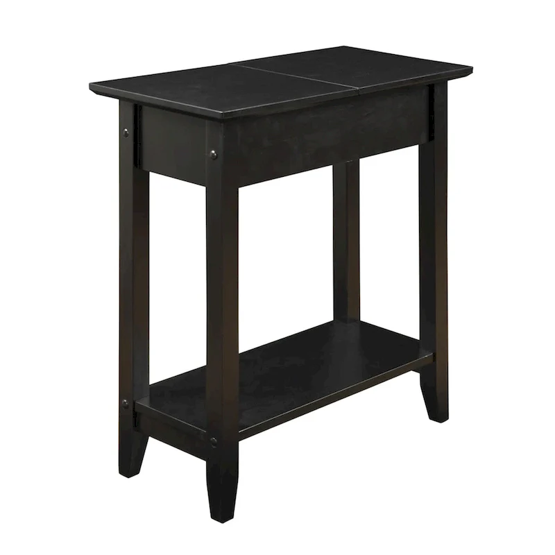 Flip Top End Table with Shelf
