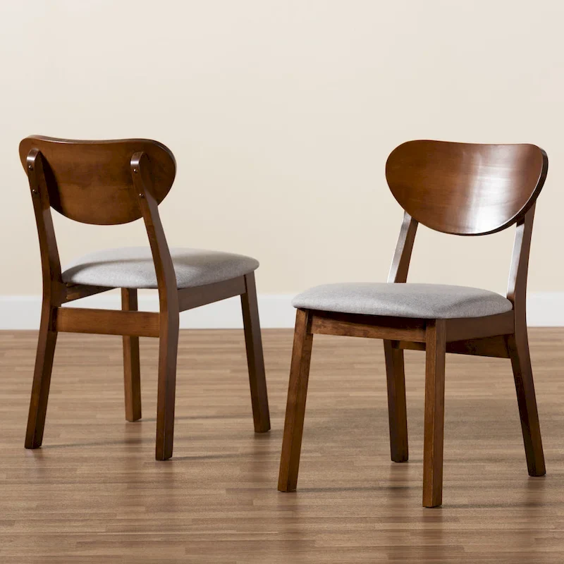 Damara Mid-Century Modern 2-Piece Dining Chair Set