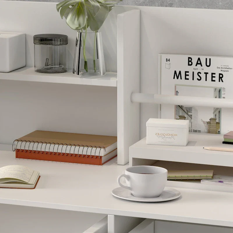 Kerrogee 47.2L Reception Counter Desk with Lockable Drawers Table