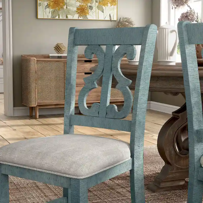 Sylmer Farmhouse Wood Dining Chairs (Set of 2) by Furniture of America