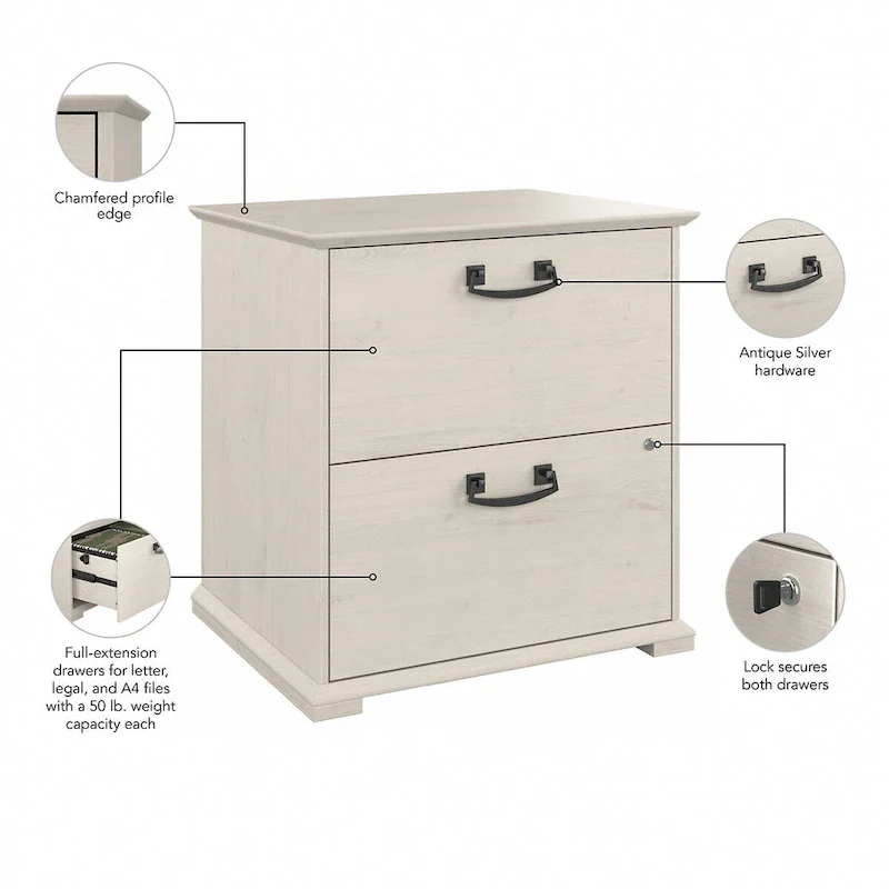 Farmhouse Lateral File Cabinet - 2 Drawer