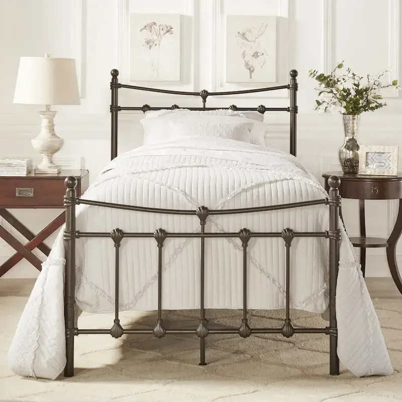 Xander Dark Brown Steel Bed by iNSPIRE Q Classic