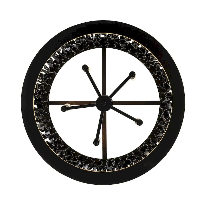 Estela 5-Light Pendant - Matte Black/French Gold