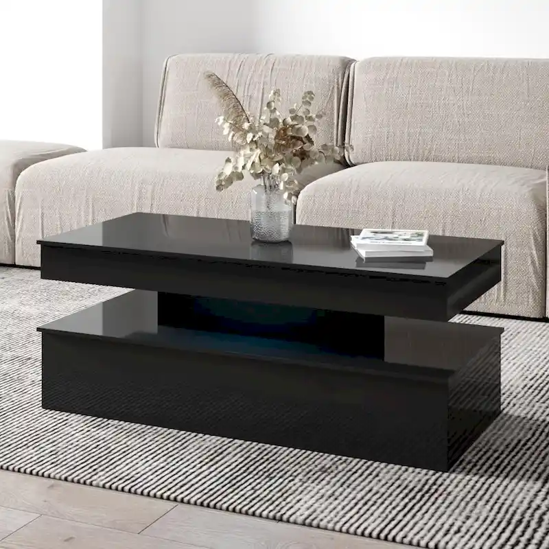 White High Gloss Coffee Table, Modern Style
