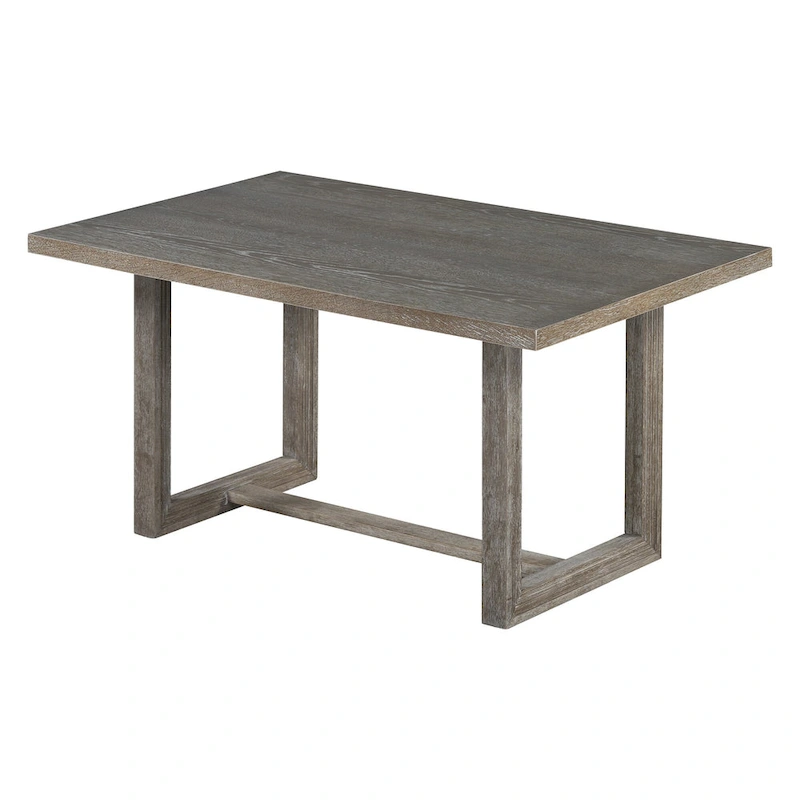 6 Piece Dining Table Chair Set, Wooden Kitchen Furniture Set with Acacia Wood Rectangular Table, 4 Chairs and 1 Bench