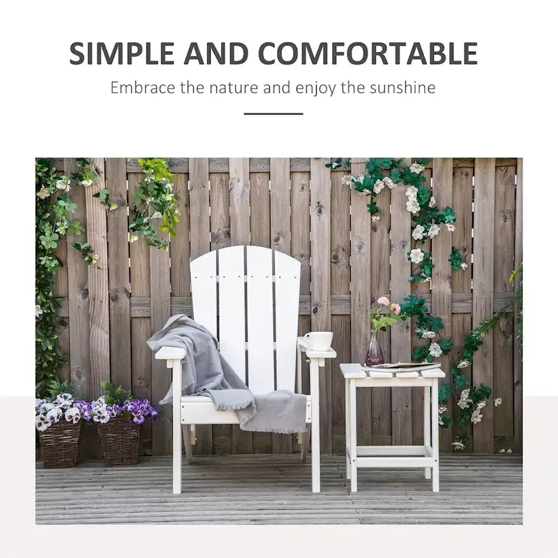 Adirondack Chair,Faux Wood Patio&Fire Pit Chair,Weather Resistant HDPE