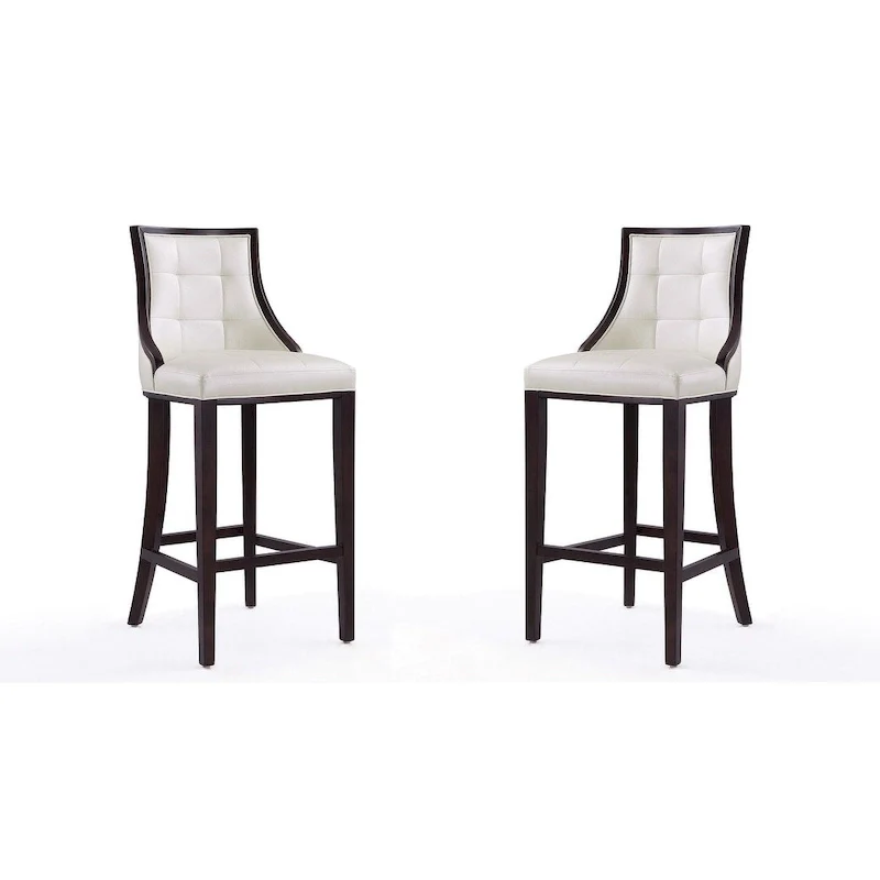 45 in. Walnut Beech Wood Bar Stool (Set of 2)