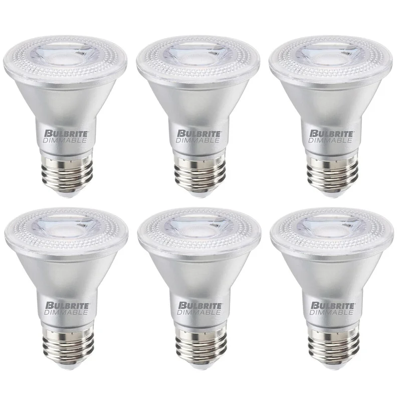 Bulbrite Pack of (6) 7 Watt Dimmable Flood PAR20 Medium (E26) LED Bulb