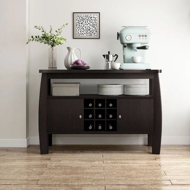 Furniture of America True Modern 51-inch Cappuccino 1-shelf Buffet Table