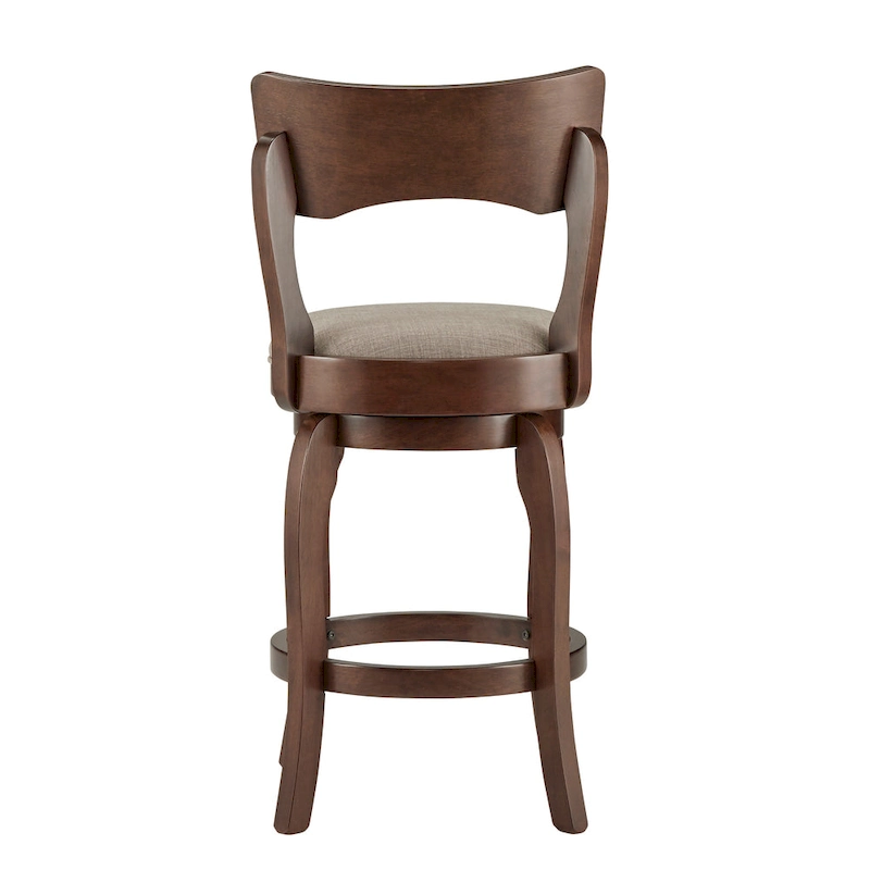 Lyla 24-inch Brown Counter Height Swivel Stool by iNSPIRE Q Classic