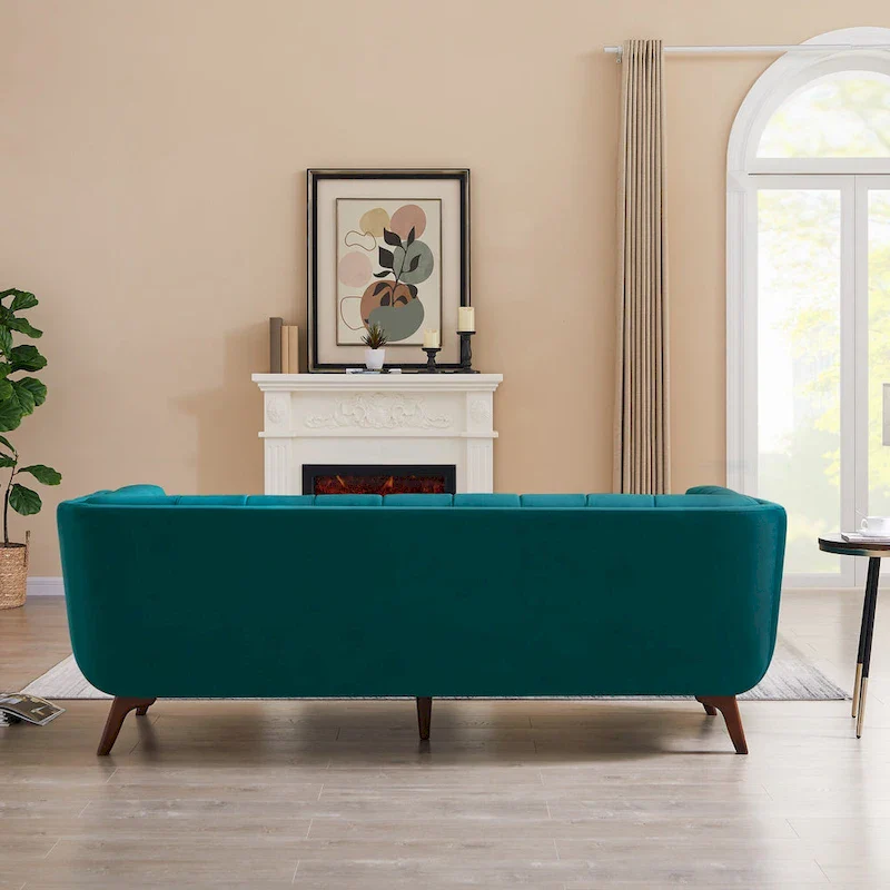 Modern Chesterfield Velvet Living Room Couch