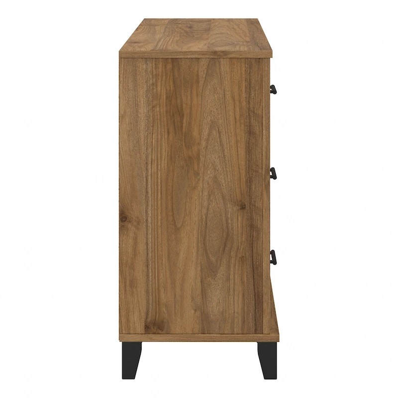 Transitional Grain-textured Grey Dresser