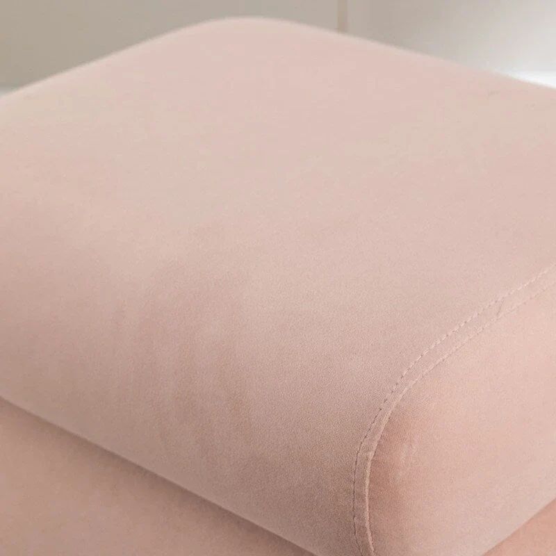 Velvet Fabric S-shape Ottoman Makeup Stool Footstool