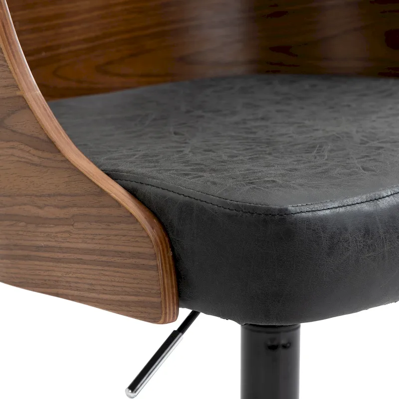 Manager Style Home Office Chair with Solid Wood Back