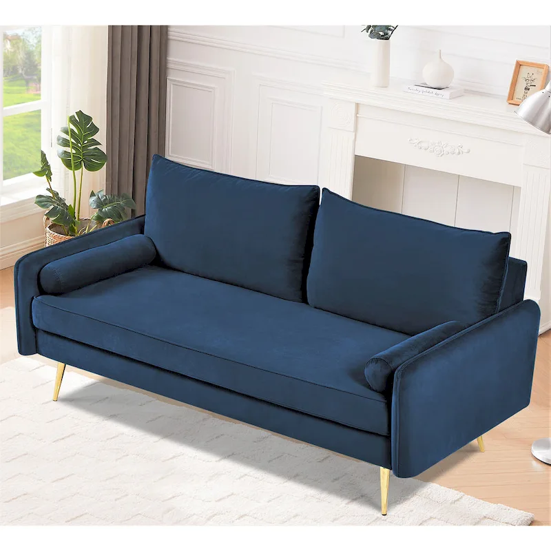 Villeda 70W Polyester Square Arms Sofa