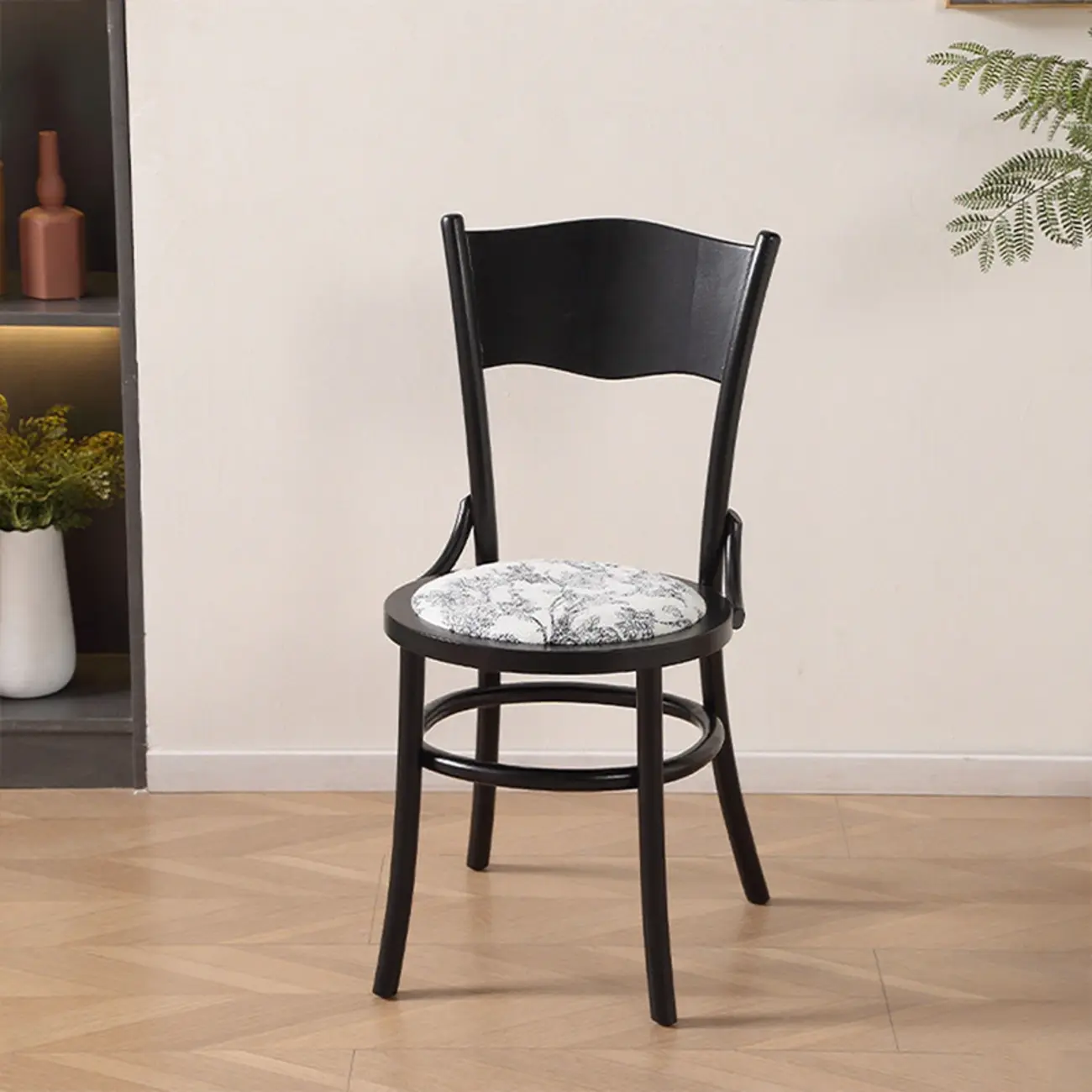 Mid-Century Modern Round Wood Dining Chair