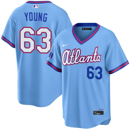 Danny Young Atlanta Braves Powder Blue 2026 City Connect Stadium Jersey