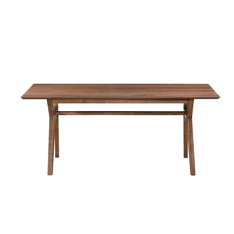 Walnut Brown Transitional 6-Person Dining Table
