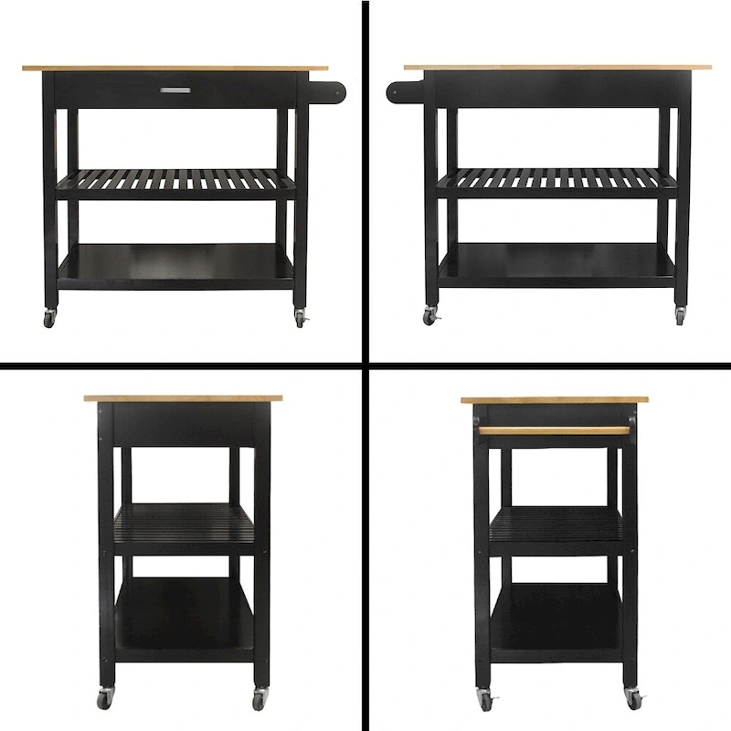 40 Mobile Kitchen Island & Kitchen Cart,with Two Lockable Wheels