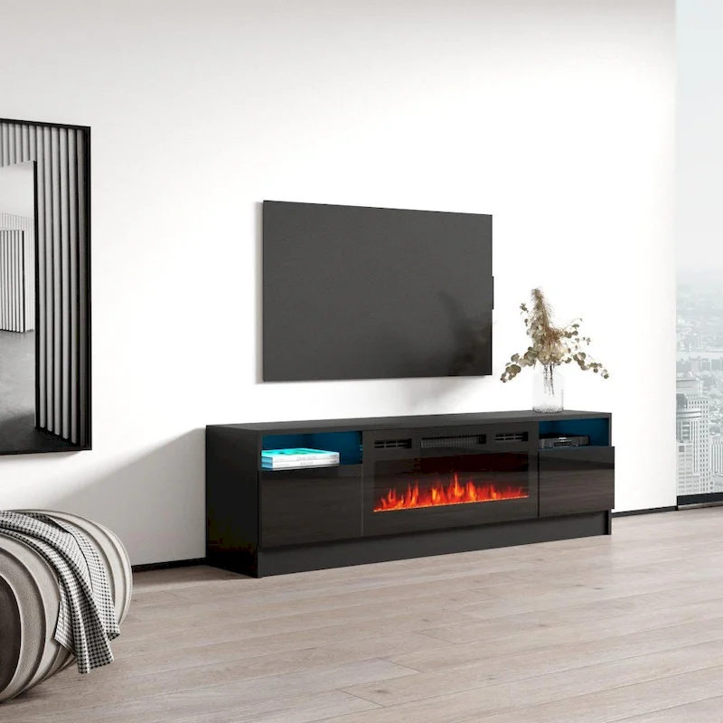 Duke 01 BL-EF Electric Fireplace 63