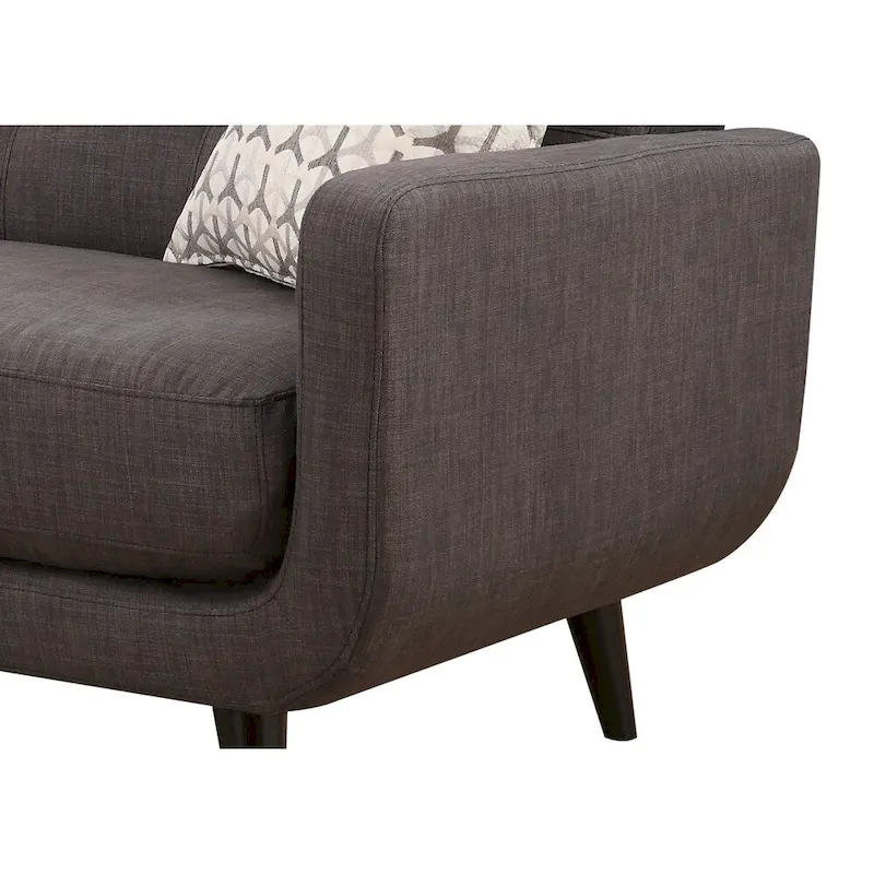 Mid-century Modern Charcoal Sofa
