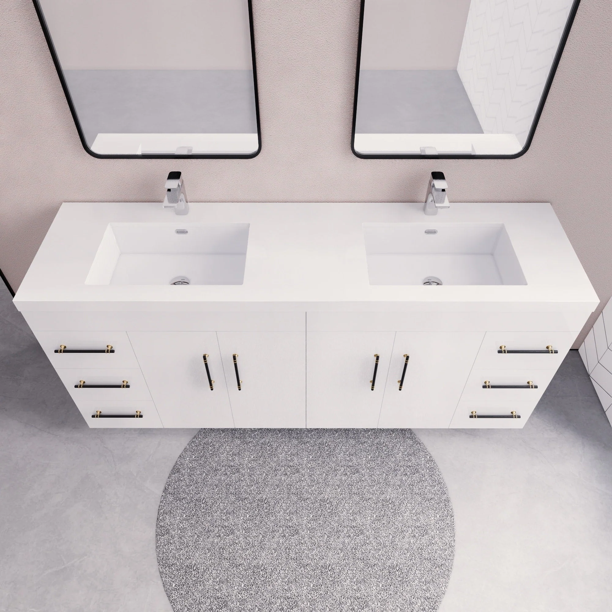 Eliza 72'' Freestanding Vanity with Double Sink