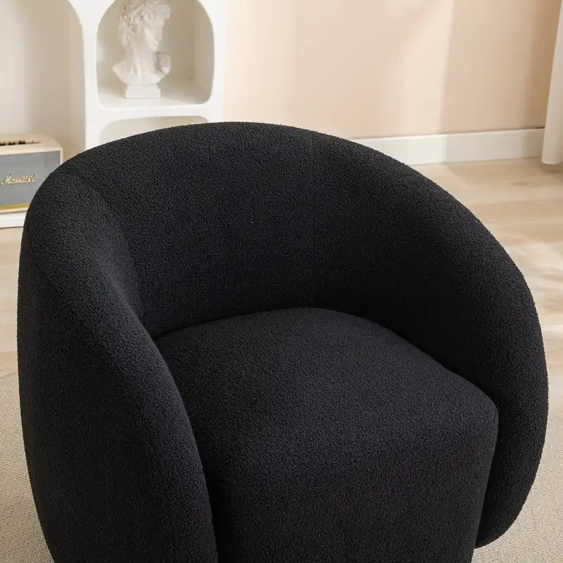 SEYNAR Modern Glam Upholstered 360 Degree Swivel Accent Armchair Set of 2