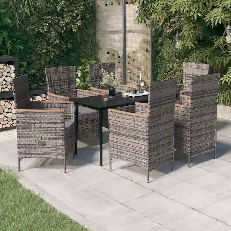 vidaXL Patio Dining Set 3/5/7 Piece Multi Colors 31.5