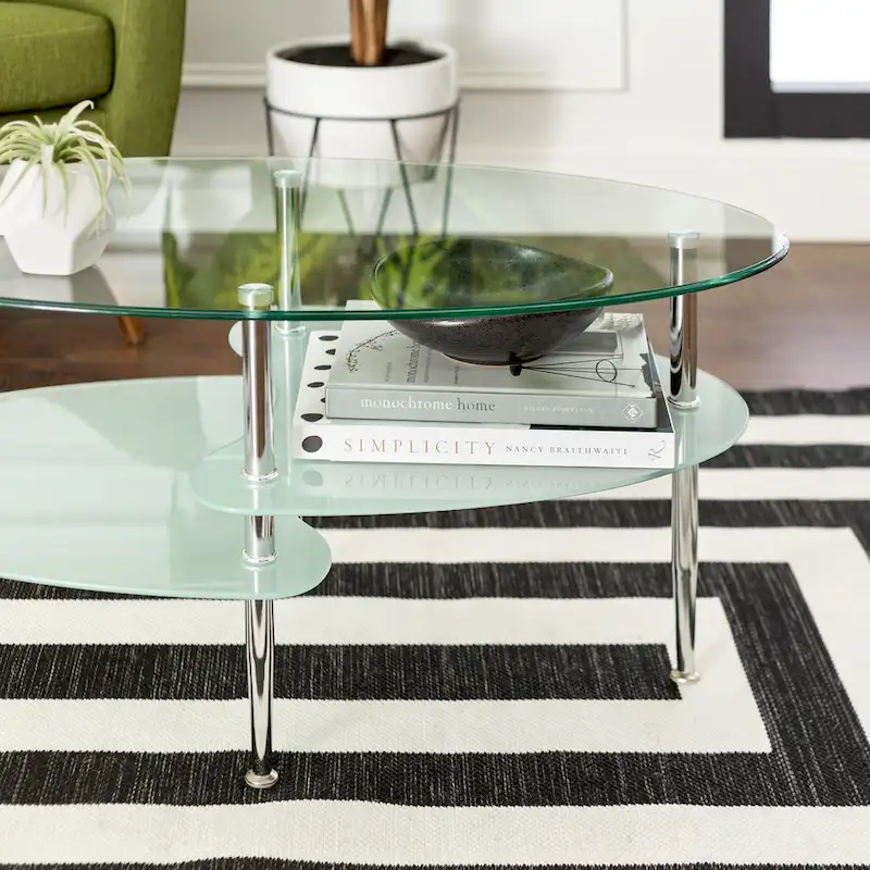 Middlebrook Toston Modern Frosted Glass 38 Coffee Table