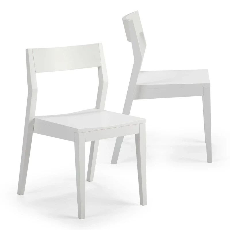 Plank and Beam Modern Solid Wood Dining Chair - Set of 2
