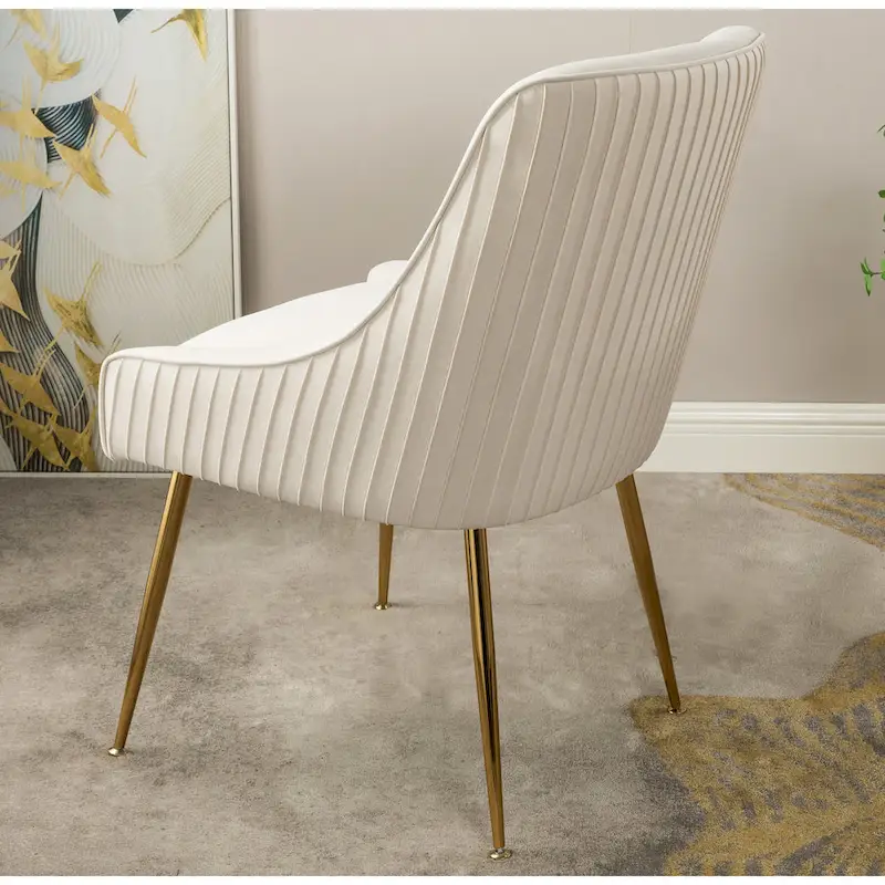 Mid Century Velvet Upholstered Dining Chair