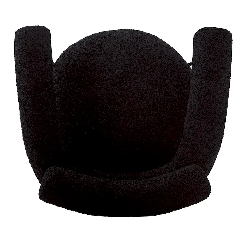 Upholstered Armchair Dining Chairs With Metal Legs (Set of 2),Black