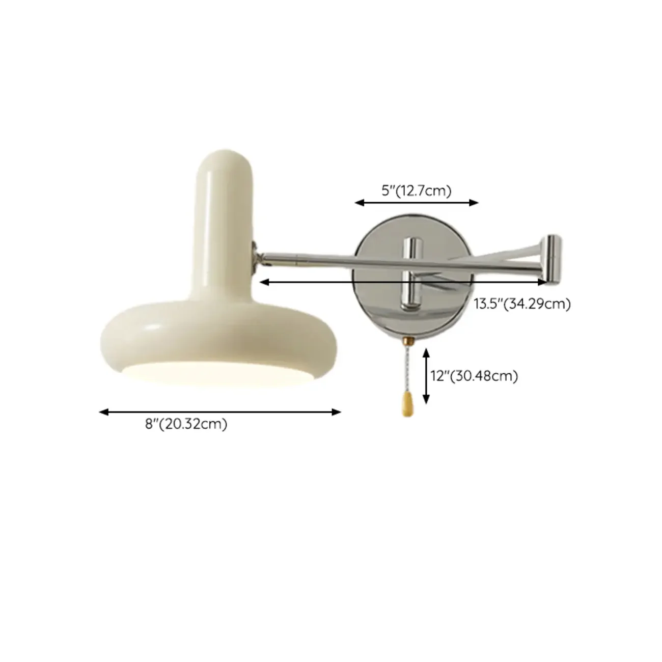 Industrial Metal Stylish Swing Arm Wall Light