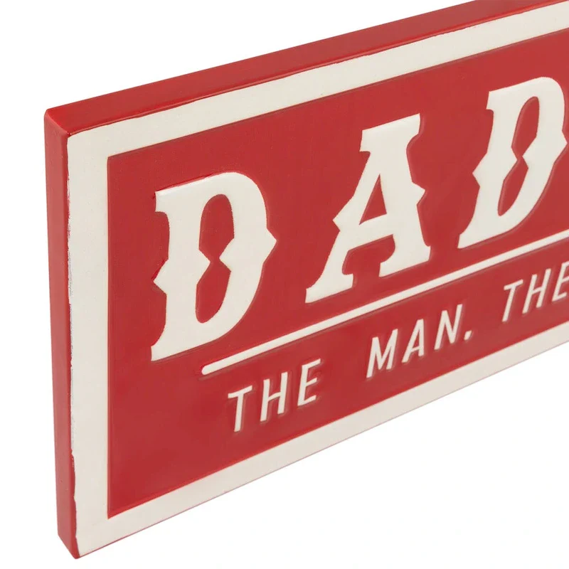 Dad's BBQ Metal Wall Sign - 23  - Red