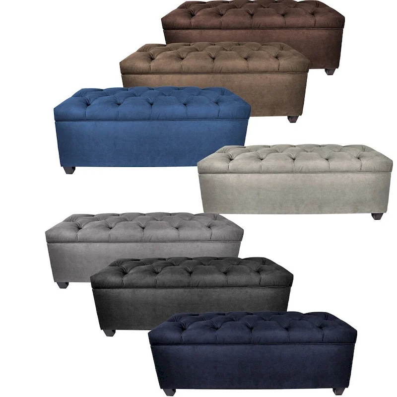 Sole Secret Diamond Tufted OBSESSION Linen Storage Bench