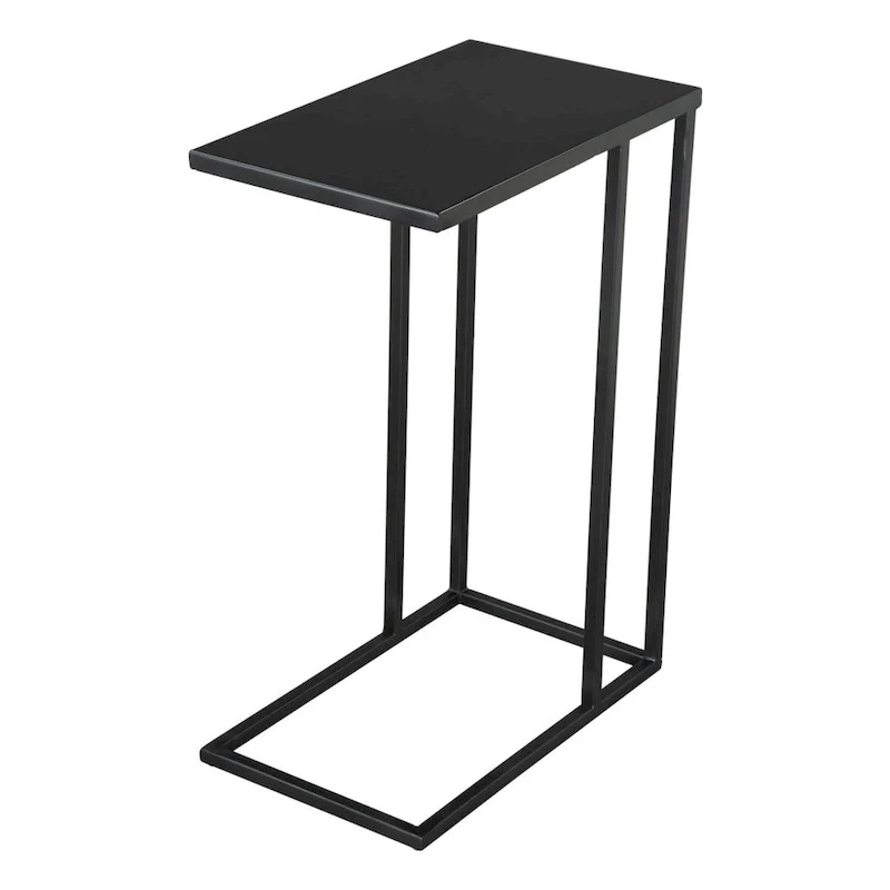 24-Inch Black Iron Abstract End Table (17