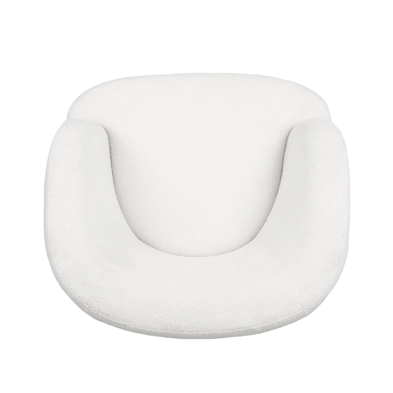 Mokena Textured Boucle Upholstered Swivel Club Chair by Christopher Knight Home