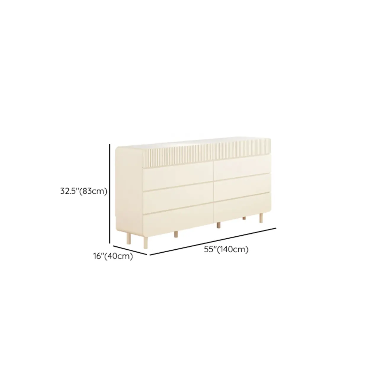 Versatile Modern White Accent Chest with Waterproof Design