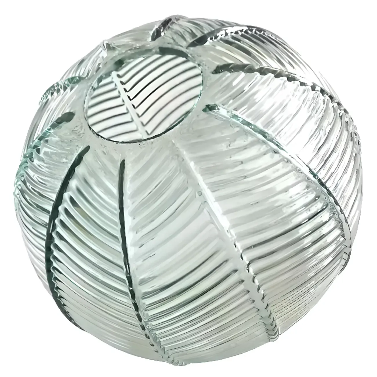 Modern Green Glass Leaf-Inspired Globe Pendant Light